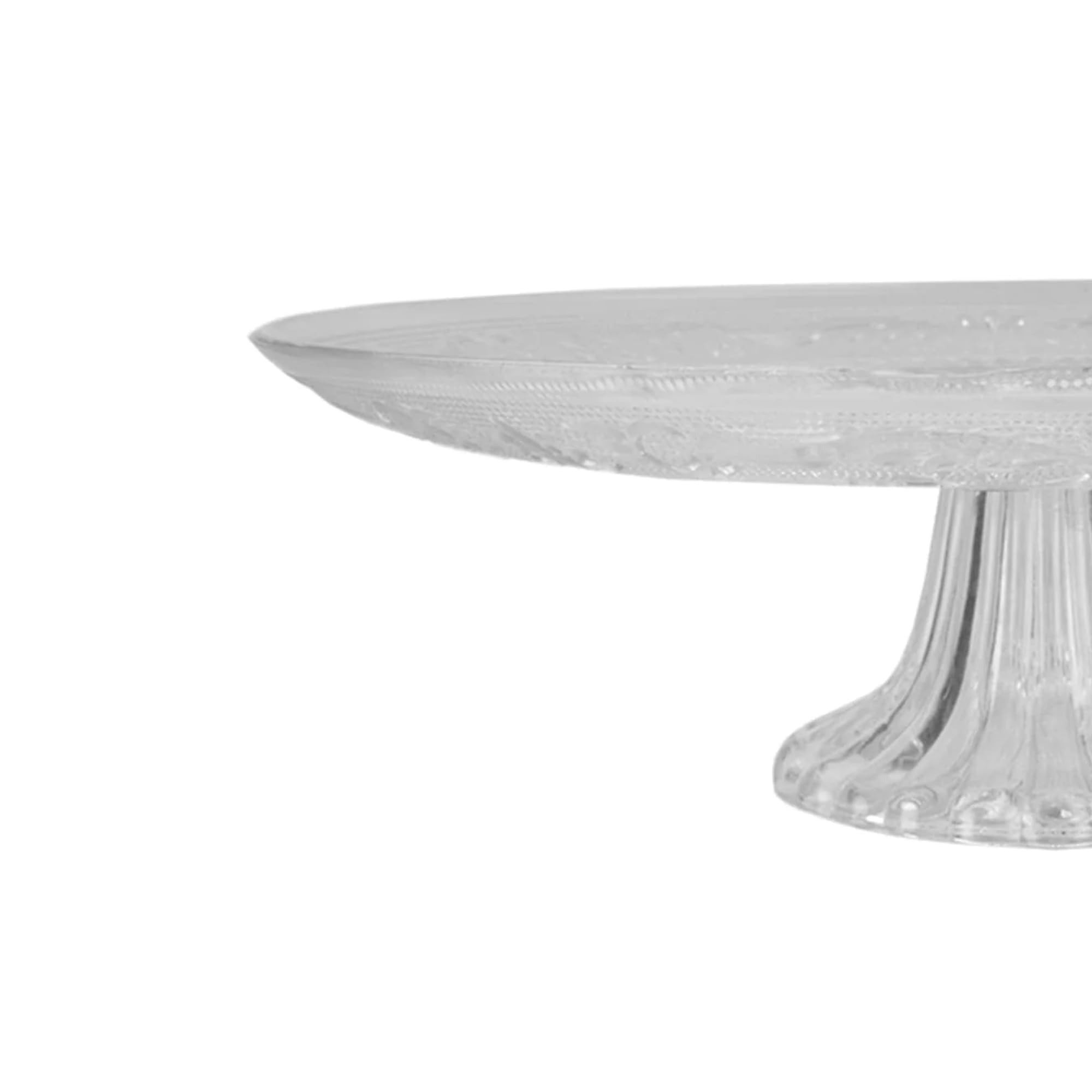 Incrizma Crystal Cake Plate With Stand Round Pedestal/Footed Service Glass Cake Plate/Cake Stand (11 Inches)